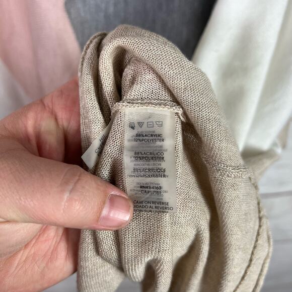 Calvin Klein Women's Colorblock Lightweight Turtleneck Oversized Top Size L/XL - Picture 5 of 7